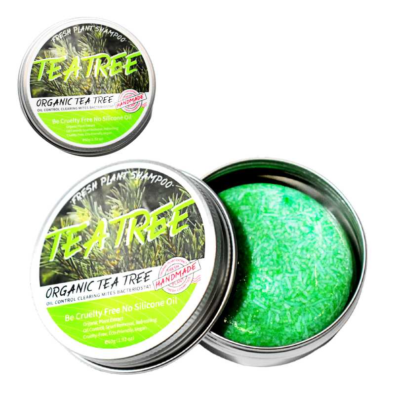 Lata de shampo vegetal de té en barra HANDMADE