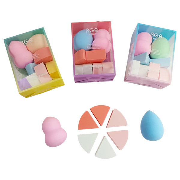 Kit de esponjas aplicadoras de maquillaje en colores surtidos de 8 piezas RGB