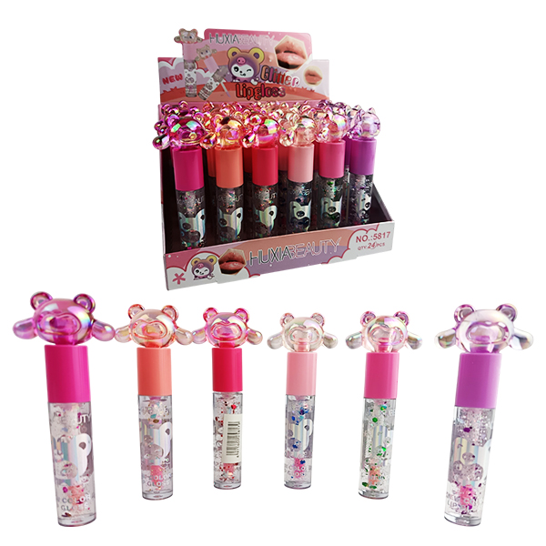 BRILLO LABIAL MAGICO PRESENTACIÓN DE OSO CON CORAZON DE HUXIABEUTY