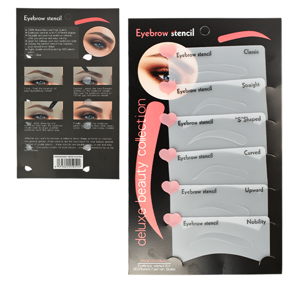 Molde para Cejas de 6 Distintos Estilos Deluxe Beauty