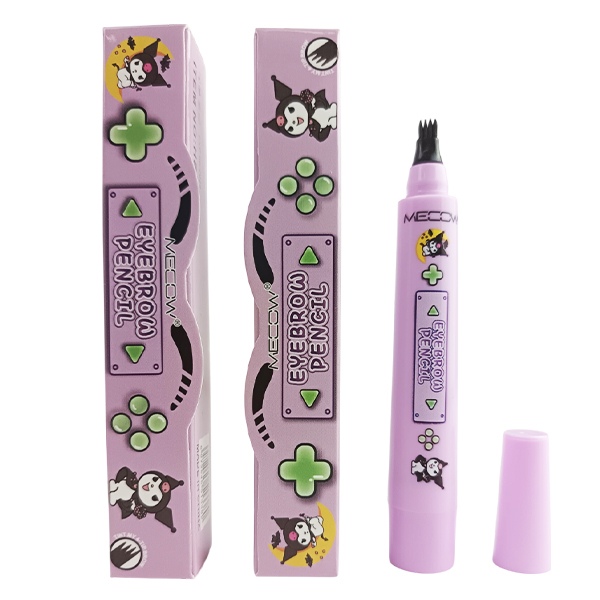 Lápiz para cejas microblading pelo a pelo en presentación de Kuromi de MECOW