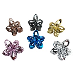 [20250313045] Ganchos para cabello tipo flor en colores cromados
