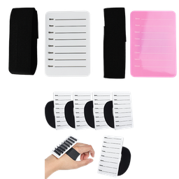 [6945657402446] Muñequera soporte para extension de pestañas colores surtidos