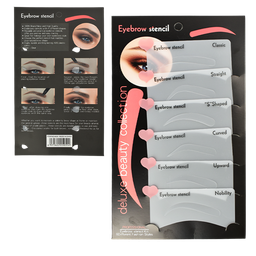 [6971622250514] Molde para Cejas de 6 Distintos Estilos Deluxe Beauty
