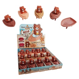 [6973100273275] Balsamo para Labios en presentación de Barco con Oso de Hold Morning