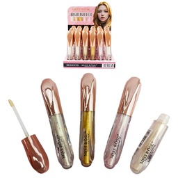 [6941898913321] Iluminador de labios colores metalizados con glitter Miss Rose
