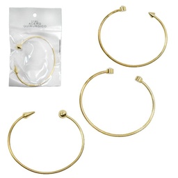 [177111B] Pulseras Sencillas en Color Dorado de Acero Quirurgico